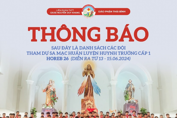 Danh sách SMS tham dự Sa Mạc huấn luyện Huynh trưởng Horeb 26